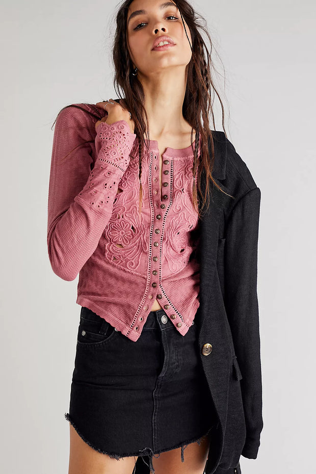Free People Sidelines Buttondown Blouse Top