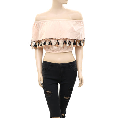 Anthropologie Off The Shoulder Cropped Top XS