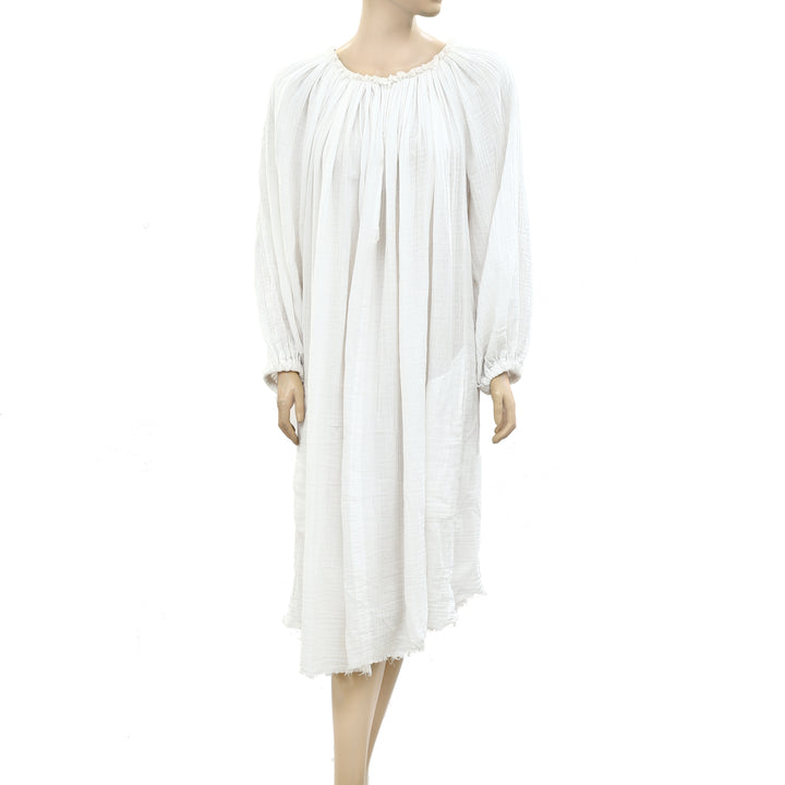 Isabel Etoile Marant White Gauze Midi Dress