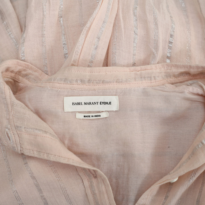 Etoile Isabel Marant Samson Metallic Peach Blouse Top