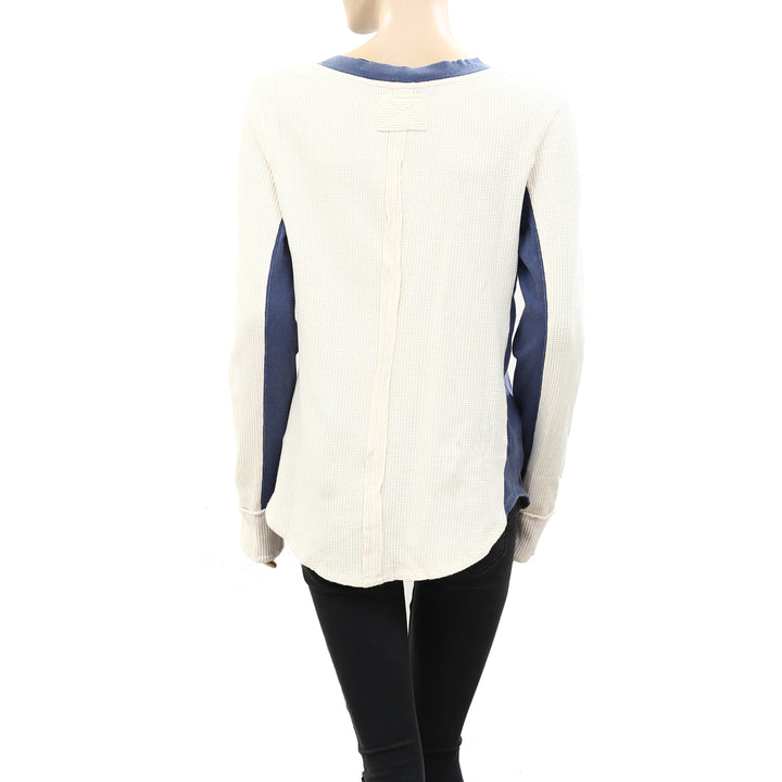 Free People We The Free To The Wild Thermal Blouse Top