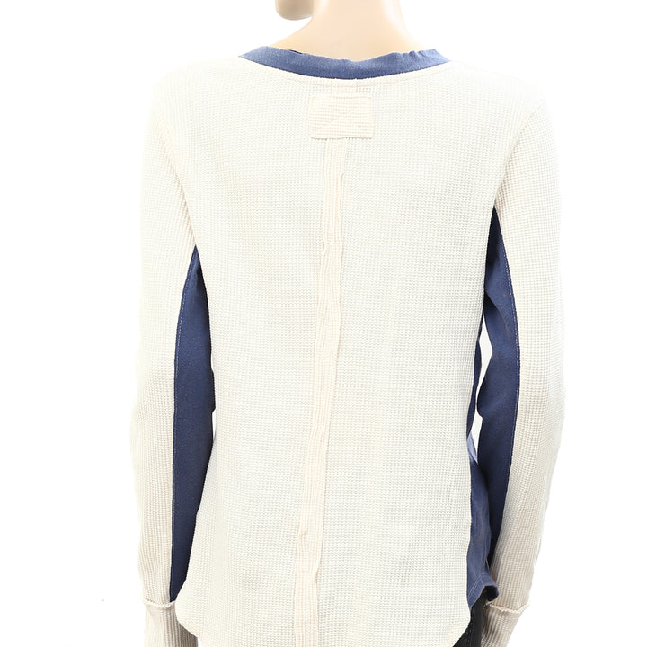 Free People We The Free To The Wild Thermal Blouse Top