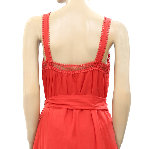 HappyXNature Lace Buttondown Ruffle Maxi Dress