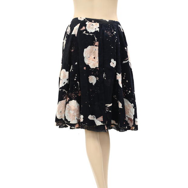 Cherir La Femme Franche Lippee Printed Skirt XS