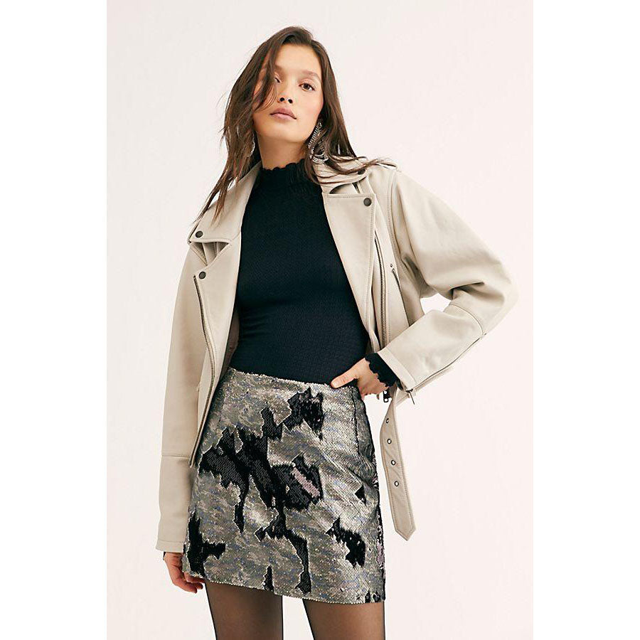 Free People Fp One Sequin Mini Skirt