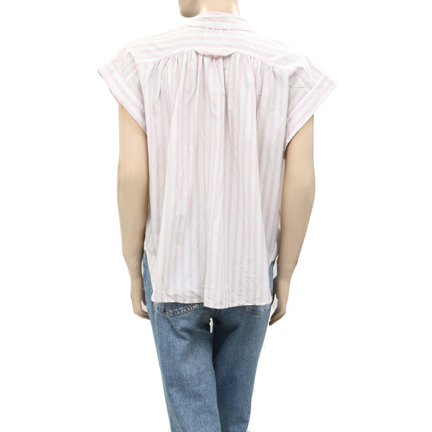 Citizens Of Humanity Striped Printed Blouse Shirt Top