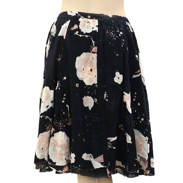 Cherir La Femme Franche Lippee Printed Skirt XS