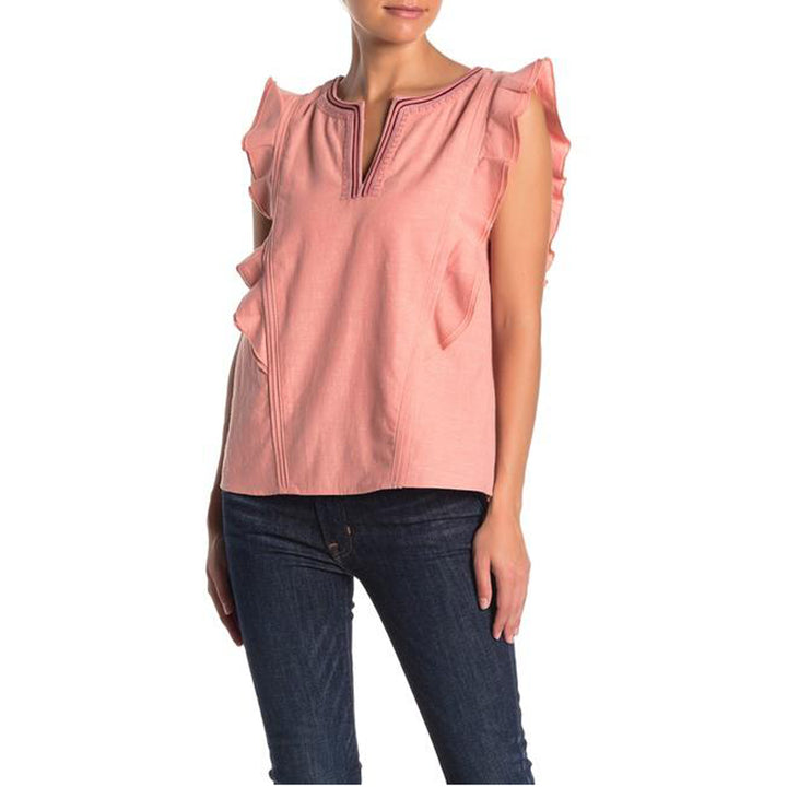 FRYE x Anthropologie Ruffle Blouse Top