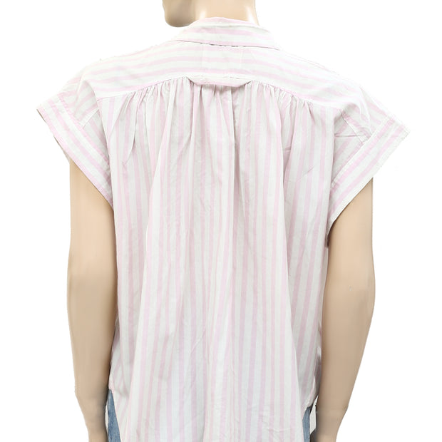 Citizens Of Humanity Striped Printed Blouse Shirt Top