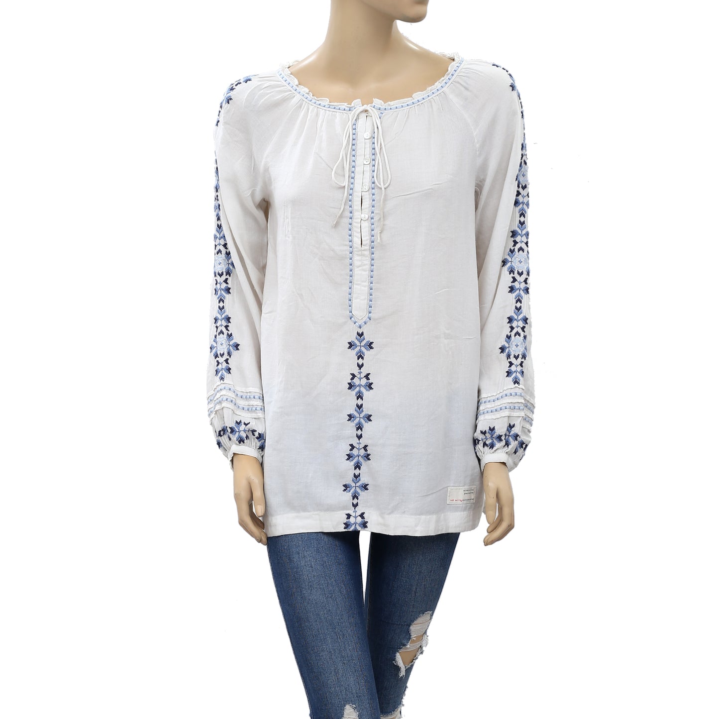 Odd Molly Anthropologie Floral Embroidered Blouse Top