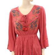 Jachs Girlfriend Paisley Embroidered Tunic Top