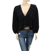 Free People Striped Blouse Top