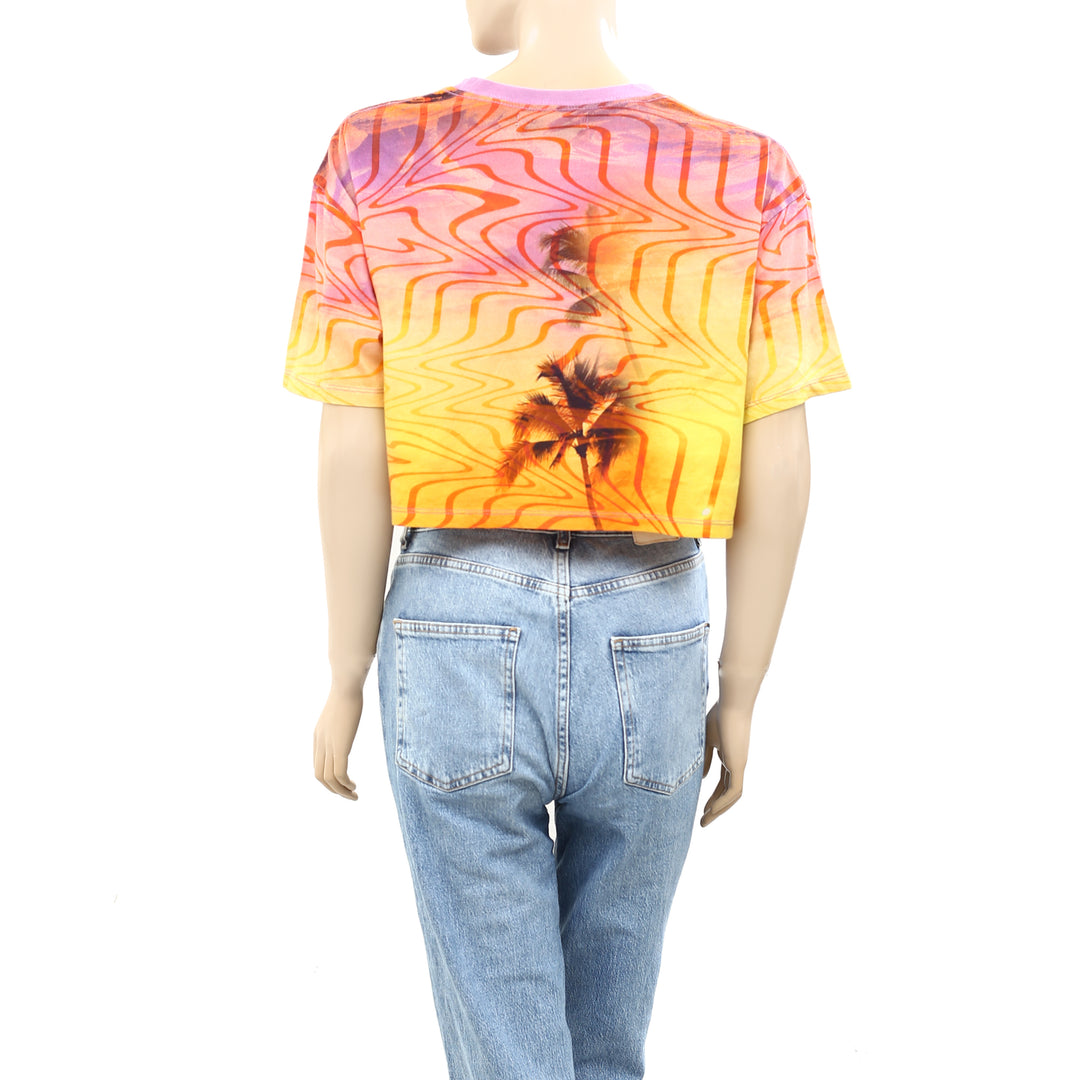 Urban Outfitters UO Palm Trees Cropped Tee Top