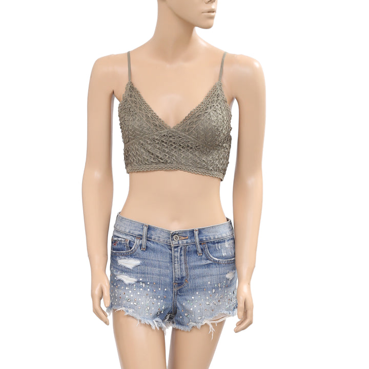 Free People FP One Nicola Brami Smocked Bralette Top S