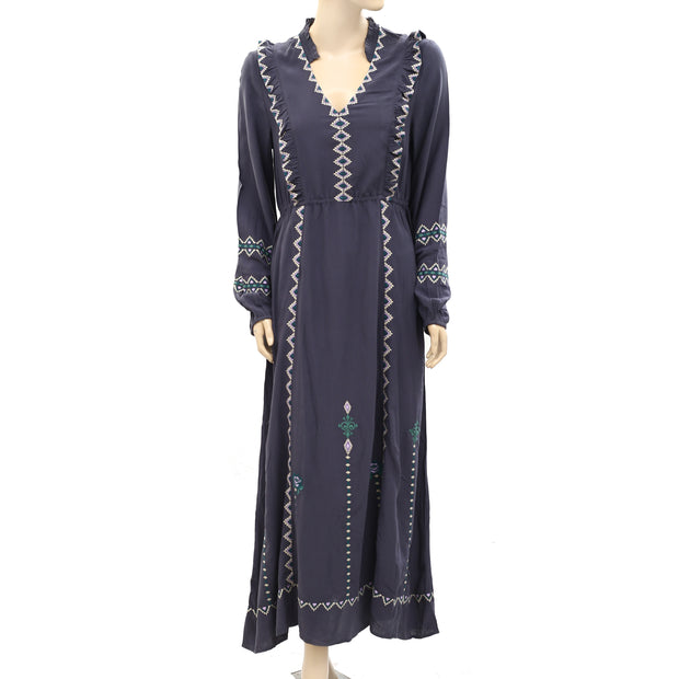 Odd Molly Anthropologie Embroidered Maxi Long Dress