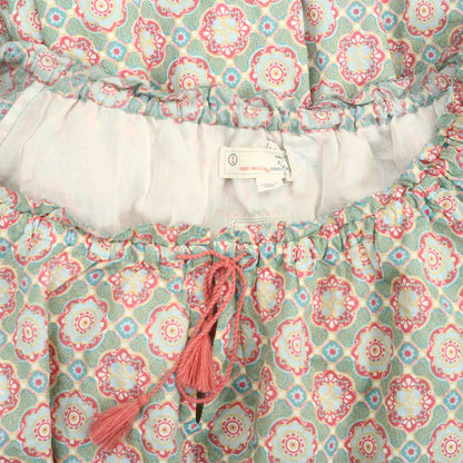 Odd Molly Anthropologie Floral Print Ruffle Smocked Mini Dress