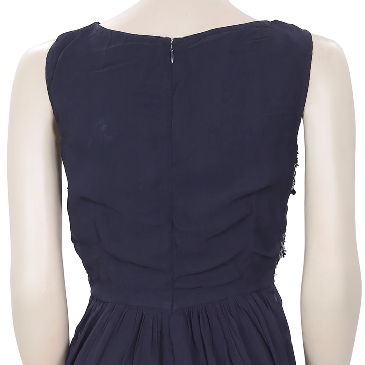 Monsoon Sequin Embellished Navy Dress XS