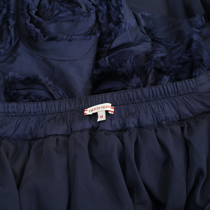 Frances Valentine Barbara Flowers Shantung Skirt