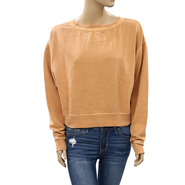 Free People Orange Pullover Top