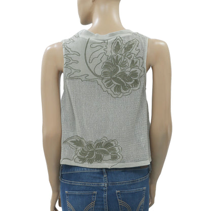 Ecote Urban Outfitters Maya Embroidered Tank Blouse Top