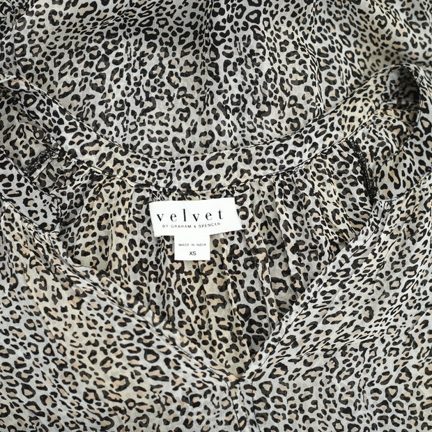 Velvet By Graham & Spencer Anthropologie Leopard Printed Mini Dress