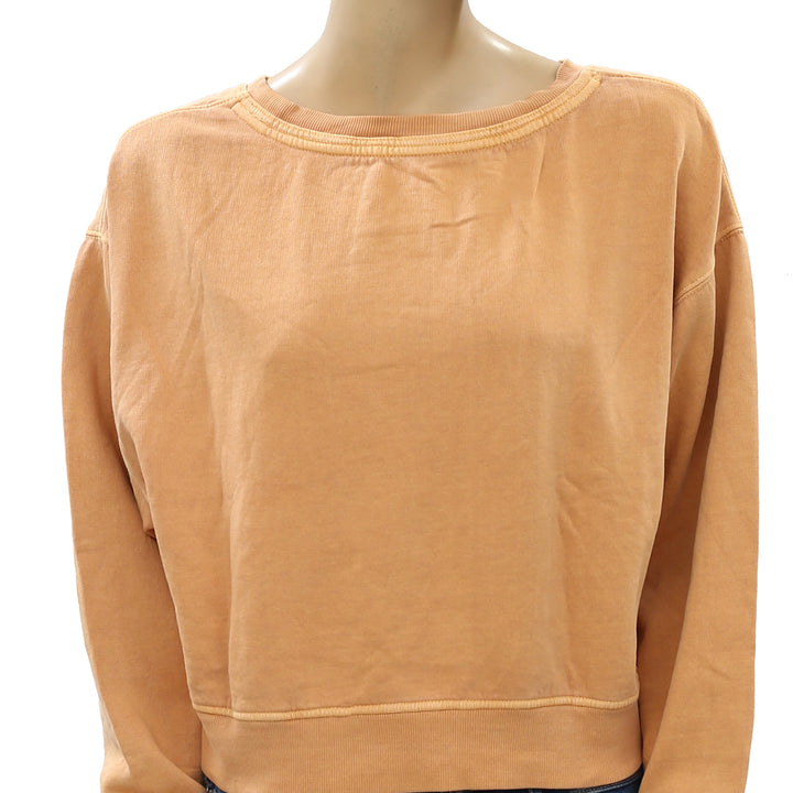 Free People Orange Pullover Top