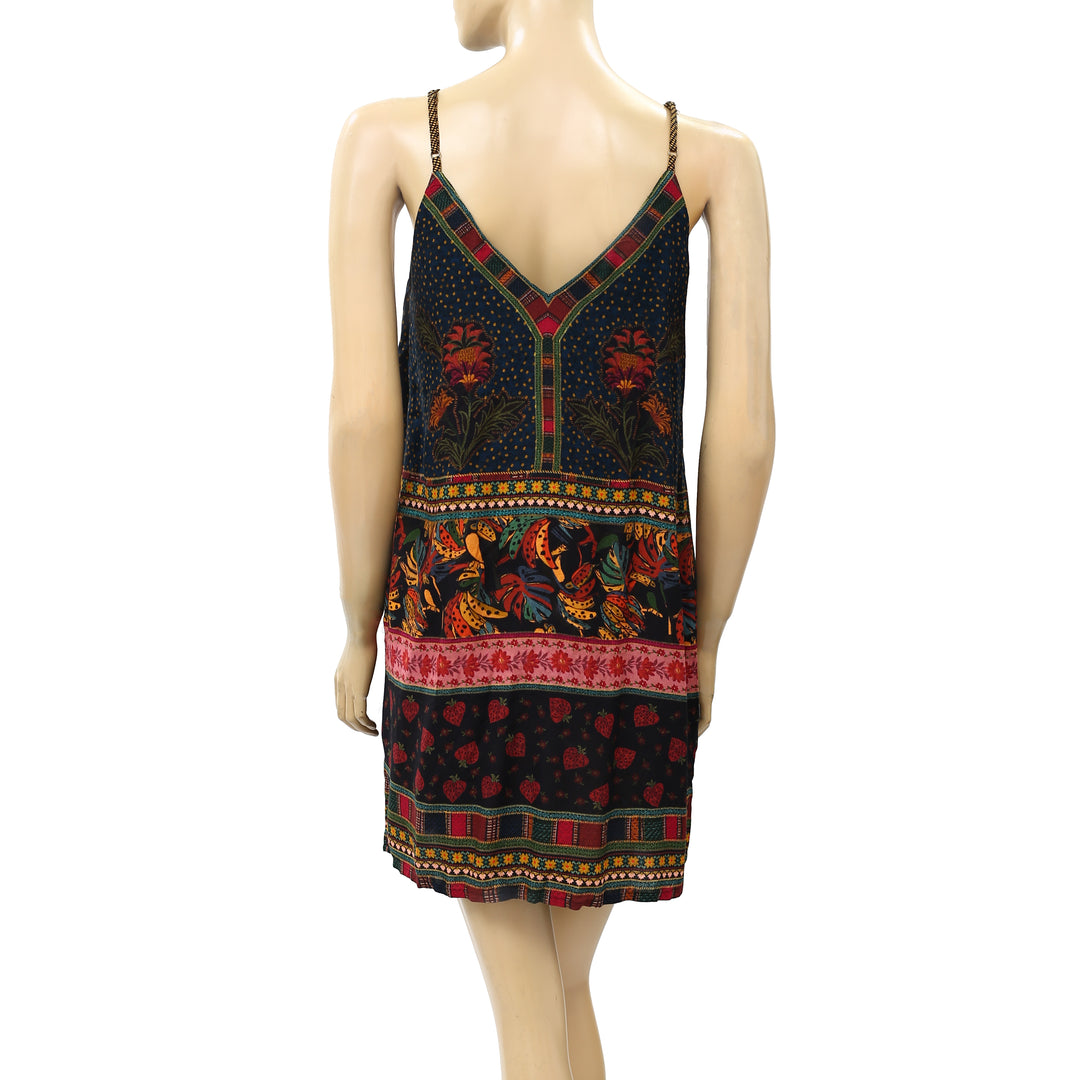 Farm Rio Anthropologie Patch Beauty Mini Dress