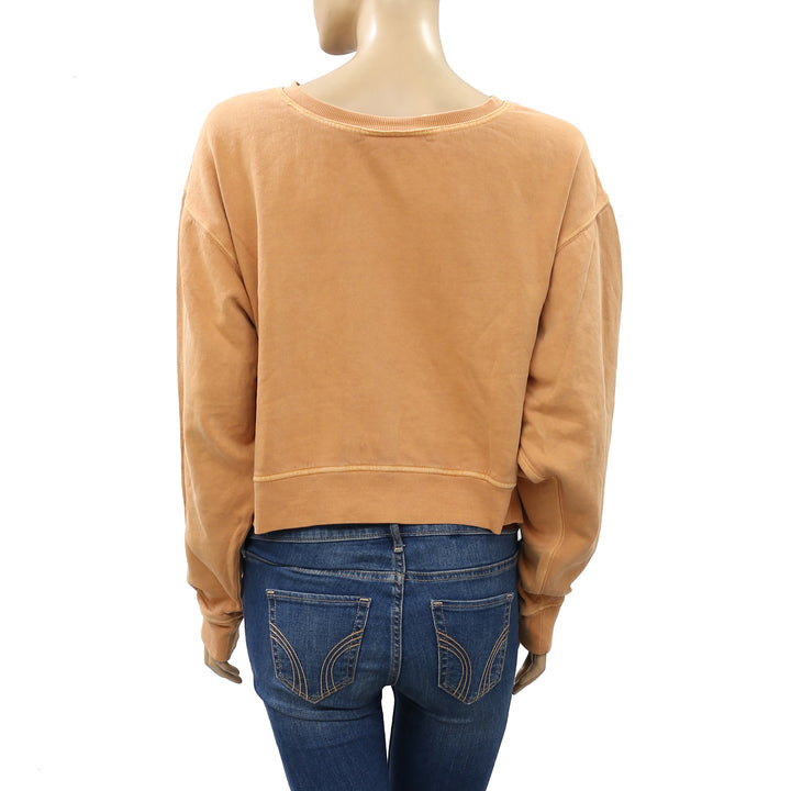 Free People Orange Pullover Top