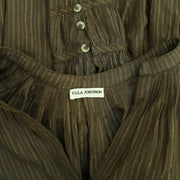 Ulla Johnson Metallic Striped Mini Tunic Dress