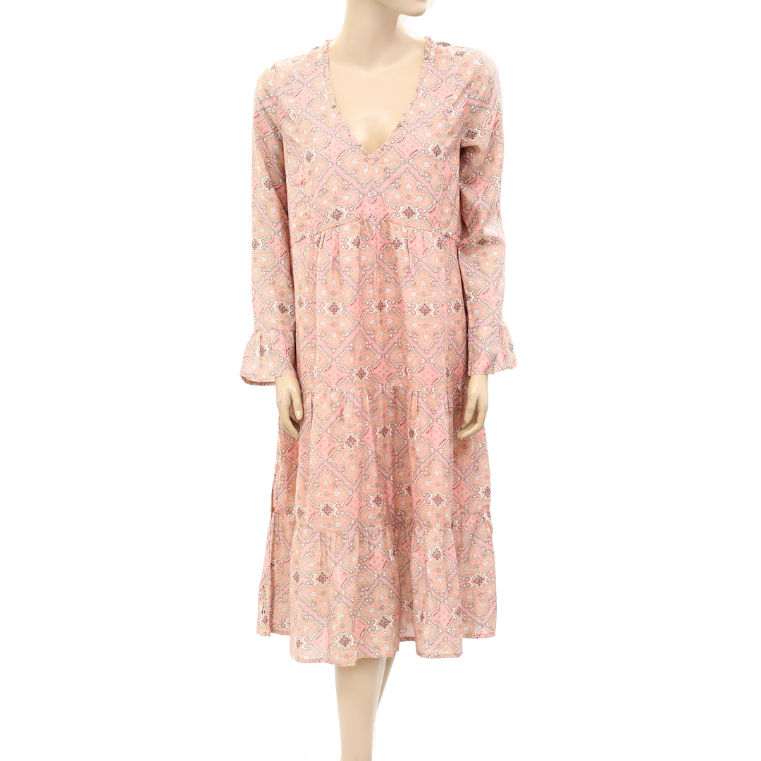 anthropologie pink and white dress Anthropologie Holding Horses pink and white dip dye dress