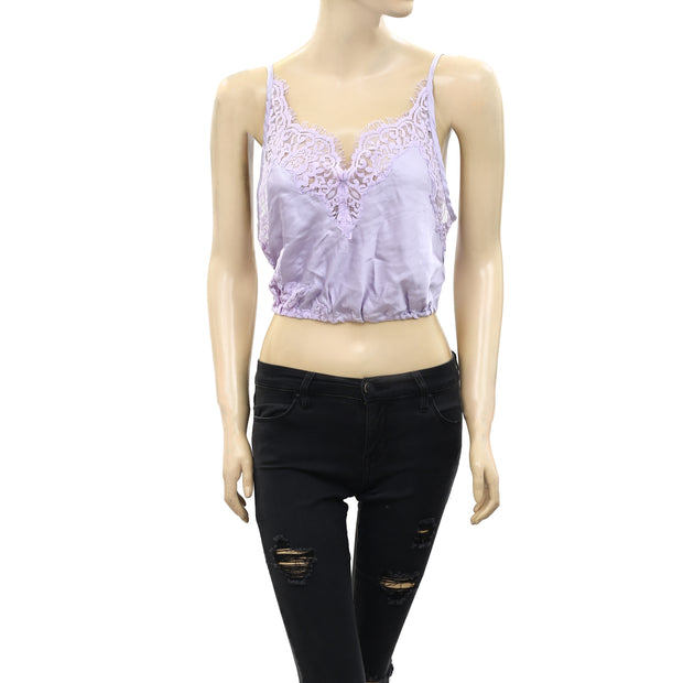 Intimately Free People Night Out Blouson Brami Slip Cami Cropped Top