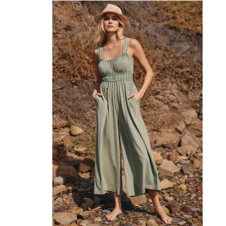 Anthropologie V-Neck Solid Jumpsuit