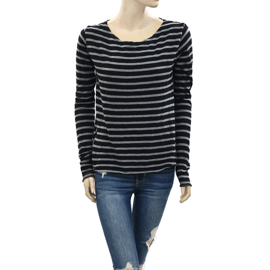 Zadig & Voltaire Striped Printed T- Shirt Blouse Top S