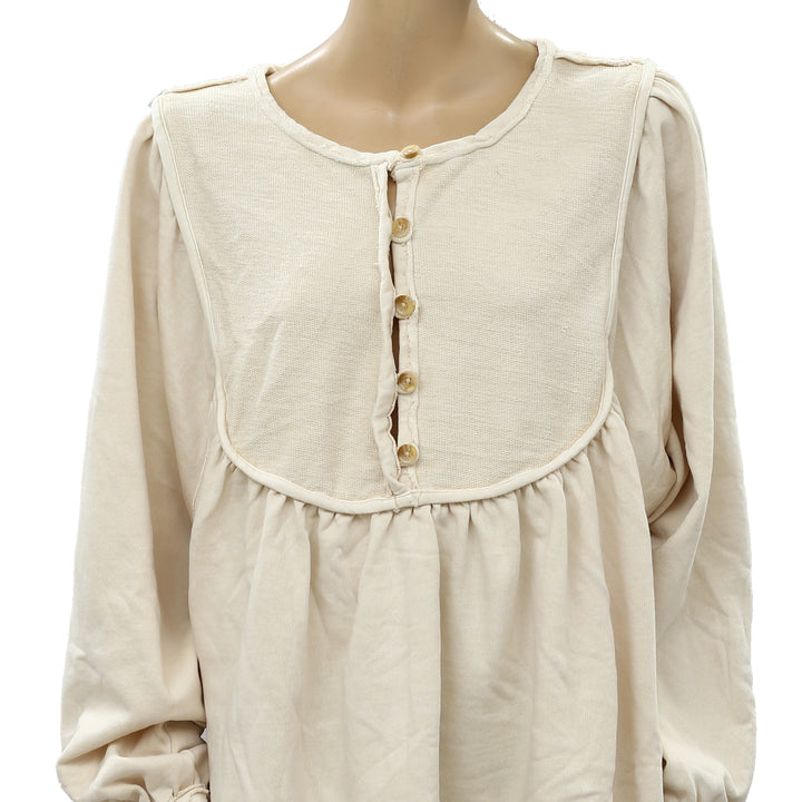 Free People About A Girl Pullover Sweatshirt Top