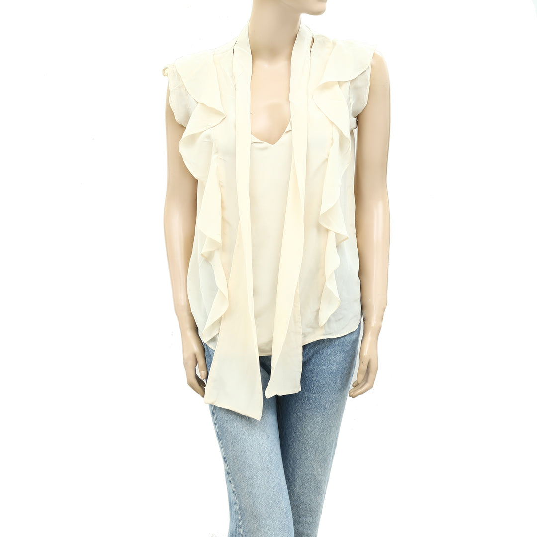 Isabel Etoile Marant Cream Solid Blouse Top