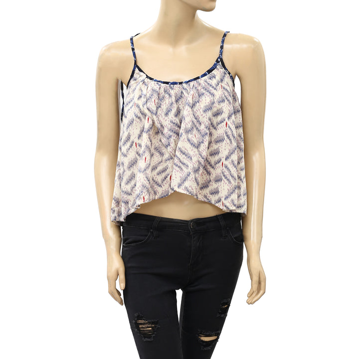 Anthropologie Printed Cami Auden Cropped Tank Top