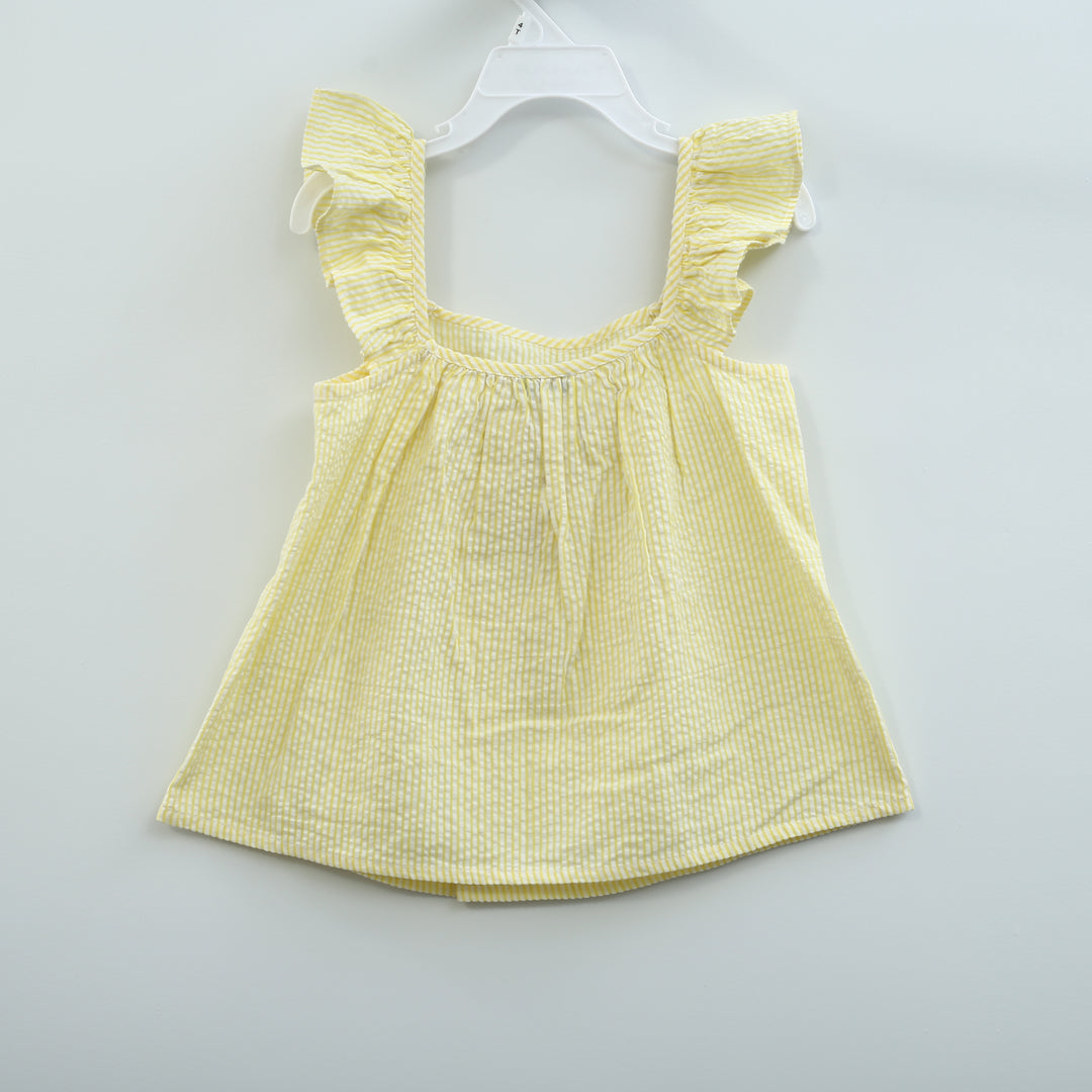 White Chocolate Kids Girls Striped Trapeze Top