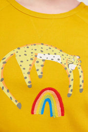 Anthropologie Jarmél by Jarmel Leopard Rainbow Graphic Tee Top