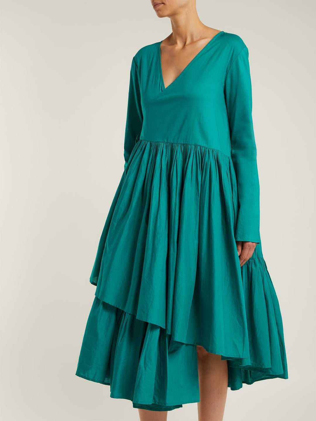 Merlette Andaman Asymmetrical Wrap Midi Dress