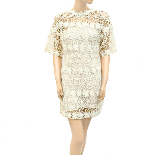Ulla Johnson Floral Crochet Mini Dress