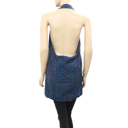 Urban Outfitters Printed Blue Tunic Mini Dress