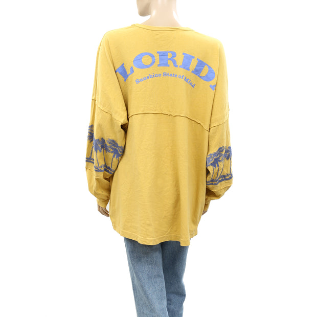 Urban Outfitters UO Florida 接缝 T 恤束腰上衣