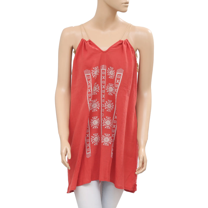 Soeurs Anthropologie Embroidered Tunic Top