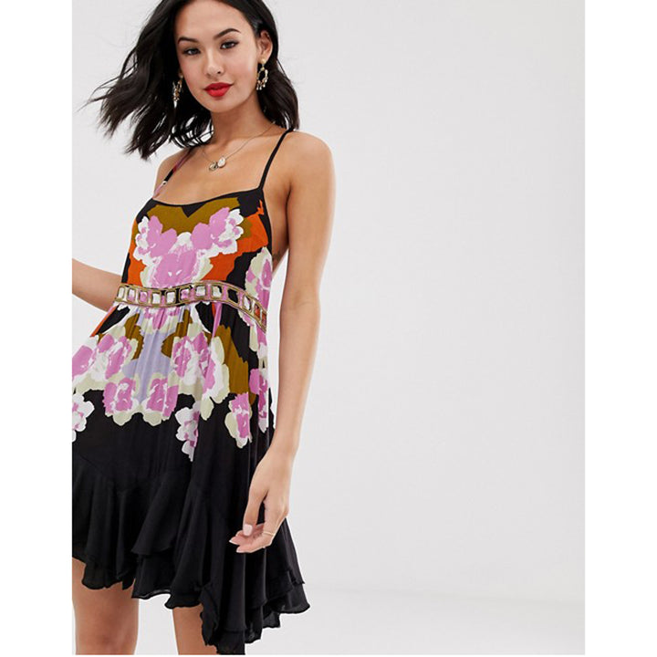 Free People Intimately Sweet Lucy Slip Printed Dress