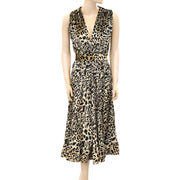 Mimi Liberte Michael Klein Animal Printed Maxi Long Dress XS