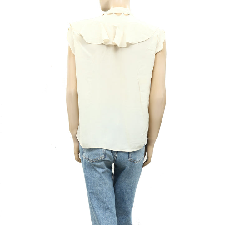 Isabel Etoile Marant Cream Solid Blouse Top