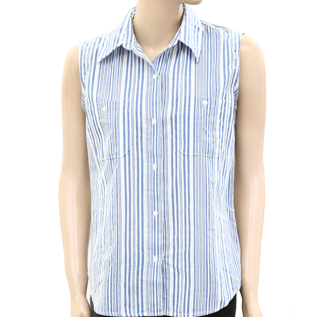 Nili Lotan Striped Tank Blouse Shirt Top