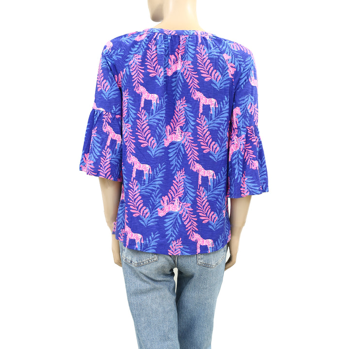 Lilly Pulitzer Zebra Printed Blouse Top