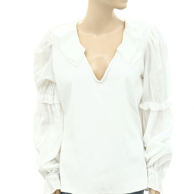 By Anthropologie Ruffled Blouse Top