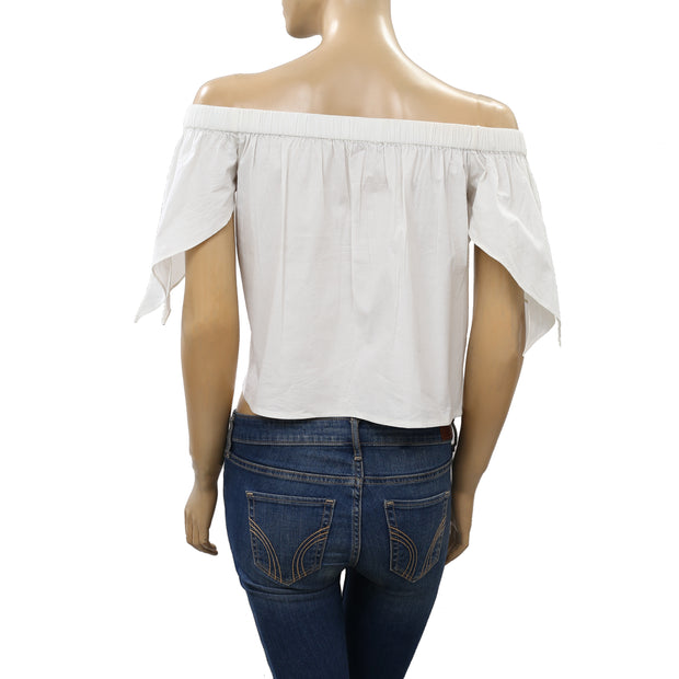 Free People Solid Off Shoulder Blouse Top